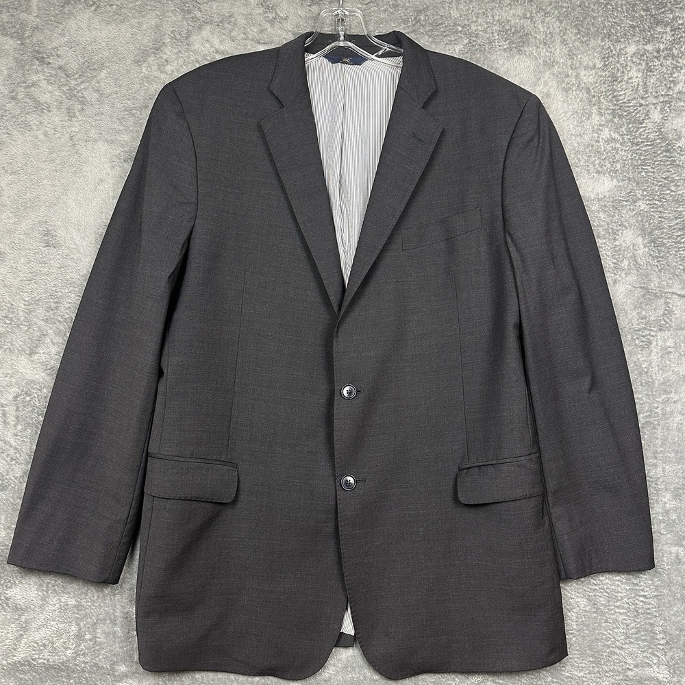 Brooks Brothers 346 Explorer Fitzgerald Fit Blazer Sport Coat Men 44R Wool Gray